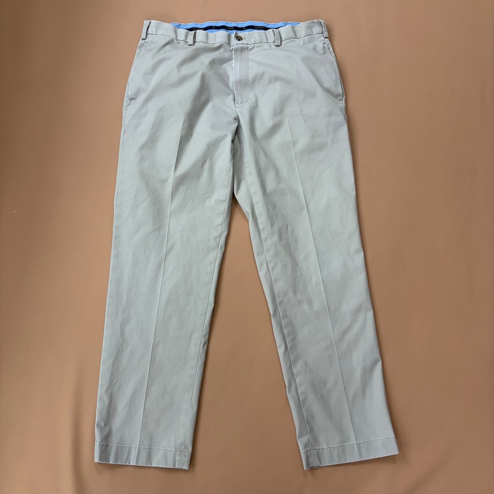 Brooks Brothers Clark Fit Advantage Chino Stretch Pants Beige‎ Mens W38 L32(31)